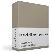 Beddinghouse - Percale Katoen - Topper Hoeslaken - 140x220 cm - Taupe