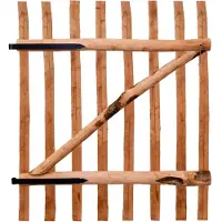 vidaXL Poort enkel 100x120 cm geïmpregneerd hazelaarhout