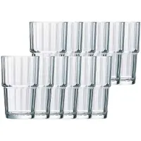 Arcoroc 12x Drinkglazen/waterglazen transparant Norvege 270 ml - Drinkglazen