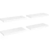 vidaXL Wandschappen zwevend 4 st 60x23,5x3,8 cm MDF wit