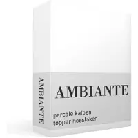Ambiante - Katoen - Topper Hoeslaken - 180x200 cm - Wit