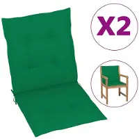 vidaXL Tuinstoelkussens lage rug 2 st 100x50x3 cm oxford stof groen