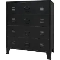 vidaXL Ladekast industriële stijl 78x40x93 cm metaal zwart