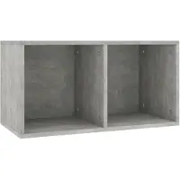 vidaXL Opbergbox voor LP's 71x34x36 cm bewerkt hout betongrijs