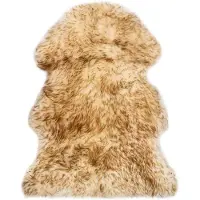 vidaXL Vloerkleed 60x90 cm schapenvacht gemêleerd bruin