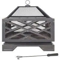 La Hacienda Brooklyn Vuurkorf - L 66 x B 66 x H 55 cm - Staal - Koperkleurig