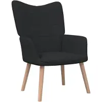 vidaXL Relaxstoel stof zwart
