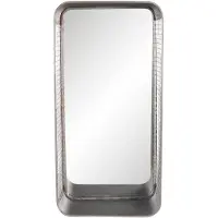 Clayre & Eef Grijze Spiegel met schap 28*15*57 cm 52S184