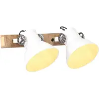 Möbelando vidaXL Wandlamp, industriële stijl, wit, 45x25 cm, E27
