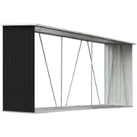 Shumee Haardhoutschuur 330x84x152 cm gegalvaniseerd staal antraciet