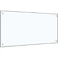 vidaXL Spatscherm keuken 100x50 cm gehard glas transparant