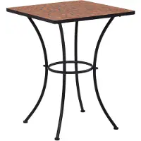 vidaXL Bistrotafel mozaïek 60 cm keramiek terracottakleurig