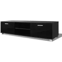 vidaXL TV-kast, hoogglanzend zwart, 140x40,5x35 cm