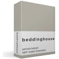 Beddinghouse Split Topper Hoeslaken Sand (Percal)-180 x 200 cm