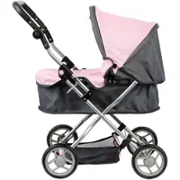 Mini Mommy Poppenwagen Roze/grijs 63,5 X 42 X 70 Cm