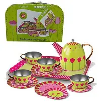 Simply For Kids tinnen tulpen theeservies in koffer