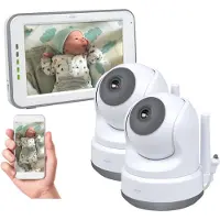 Elro BC3000-2 Babyfoon Royale - 12,7 cm Touchscreen Monitor HD - Met extra camera - (2 stuks)