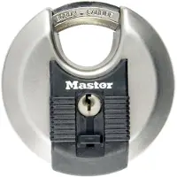 Masterlock 80mm diam. stainless steel padlock - octagonal boron-carbide shrouded - M50EURD