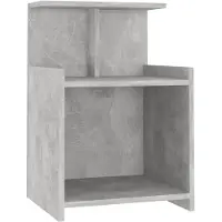 vidaXL Nachtkastje 40x35x60 cm bewerkt hout betongrijs
