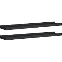 vidaXL Fotoplanken 2 st 60x9x3 cm MDF zwart