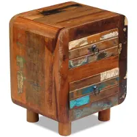 vidaXL Nachtkastje 43x33x51 cm massief gerecycled hout