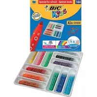 BIC Kleurstiften BicKids couleur medium assorti schoolbox à 144 stuks