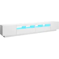 vidaXL Tv-meubel met LED-verlichting 260x35x40 cm wit