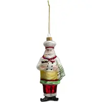 Clayre & Eef Multi Kerstbal kerstman 7*7*17 cm 6GL3324