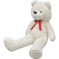 vidaXL Teddybeer 242 cm pluche wit