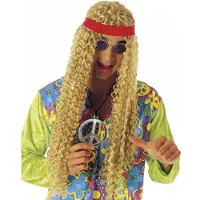 Blokker Golvende Pruik Hippie - Verkleedpruiken