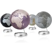 Atmosphere wereldbol | Full Circle Vision | metallic zilver | 30 cm