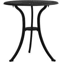 vidaXL Tuintafel, zwart, 62x62x65 cm, aluminium gietwerk