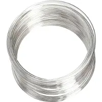 Creativ Company Memory Wire, dikte 0,8 mm, d: 6 cm, 1 stuk, verzilverd