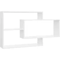 vidaXL Wandschappen 104x20x58,5 cm bewerkt hout wit