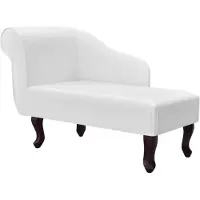 vidaXL Chaise longue kunstleer wit