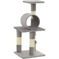 vidaXL Kattenkrabpaal met sisal krabpalen 65 cm grijs