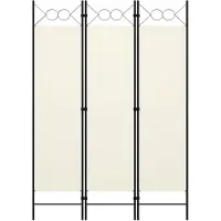 vidaXL Kamerscherm met 3 panelen 120x180 cm wit