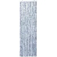 vidaXL Vliegengordijn 118x220 cm chenille zilverkleurig