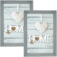 Zep 2x stuks houten fotolijst vintage grijs geschikt voor een foto van 15 x 20 cm - Fotolijsten