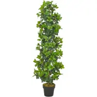 vidaXL Kunstplant met pot laurierboom 150 cm groen