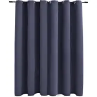 vidaXL Gordijn verduisterend met metalen ringen 290x245 cm antraciet