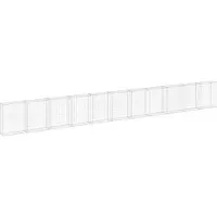 vidaXL Schanskorfmuur met deksels 900x30x100 cm gegalvaniseerd staal