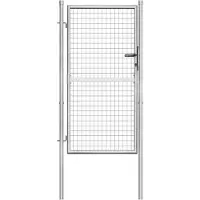 vidaXL Tuinpoort gegalvaniseerd staal 105x150 cm zilver