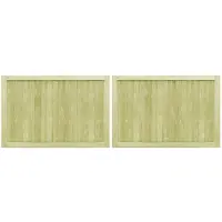 vidaXL Poorten 2 st 300x100 cm geïmpregneerd grenenhout
