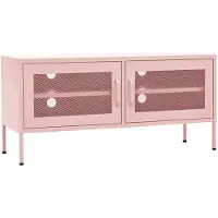 vidaXL Tv-meubel 105x35x50 cm staal roze
