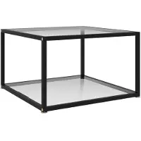 vidaXL Salontafel Transparant 60x60x35 cm, glasplaat