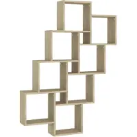 vidaXL Wandschap kubus 90x15x119 cm bewerkt hout sonoma eikenkleurig