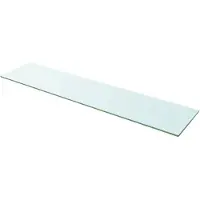 vidaXL Wandschap transparant 110x25 cm glas