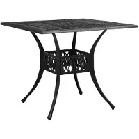 vidaXL Tuintafel, zwart, 90x90x73 cm, aluminium