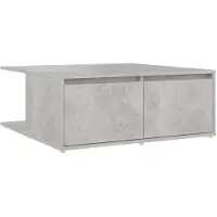 vidaXL Salontafel 80x80x31 cm bewerkt hout betongrijs